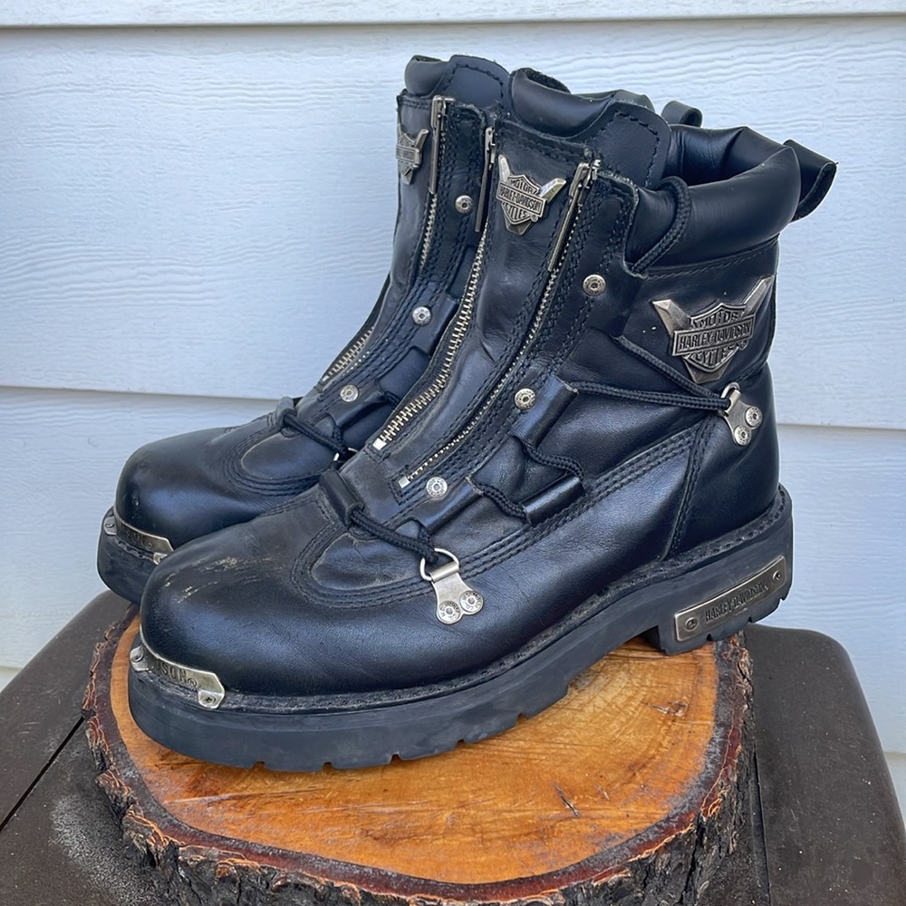 Harley Davidson Brake Lite Zippered Biker Shoes